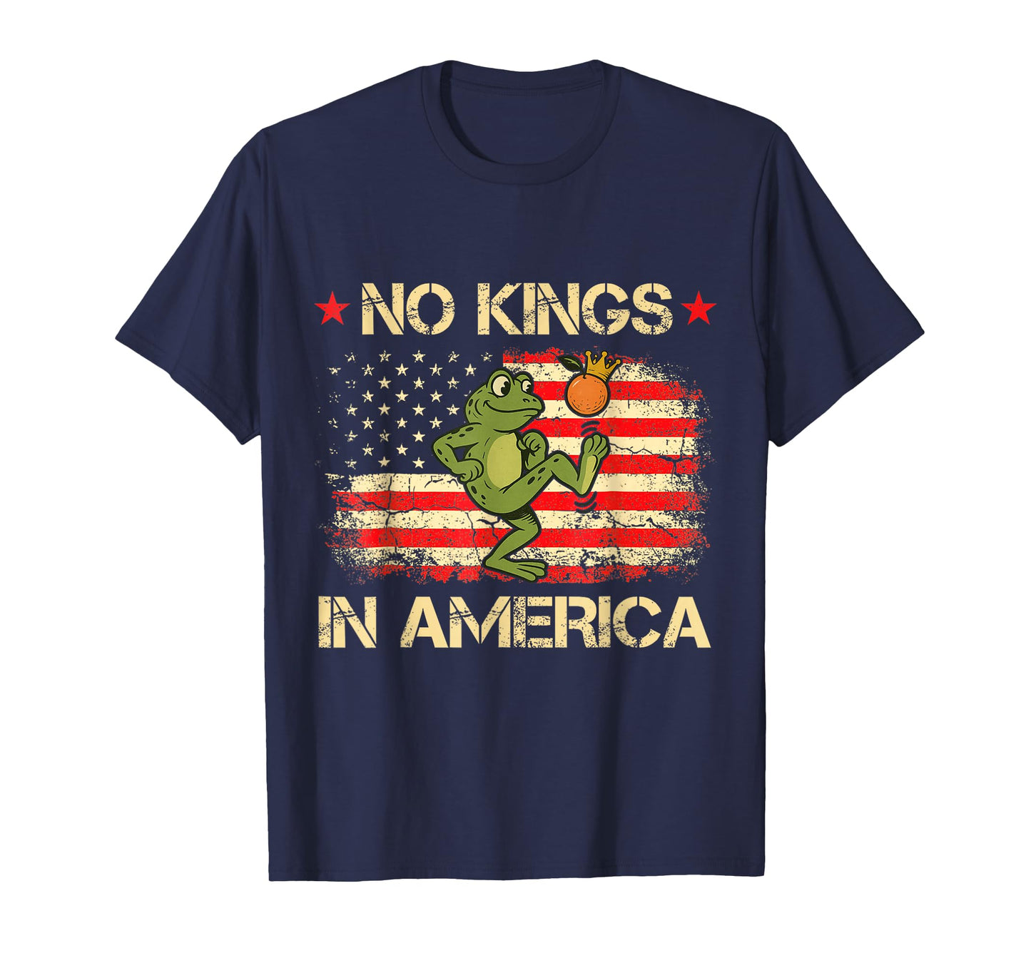 Frogs Resist No King in America Patriotic Frog Protest T-Shirt