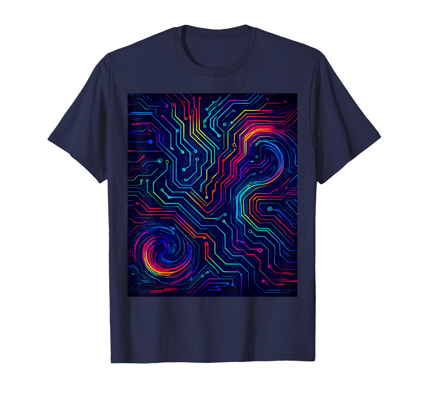 Cyber Glitch Circuit Y2K Vaporwave Techcore Retro Futuristic T-Shirt