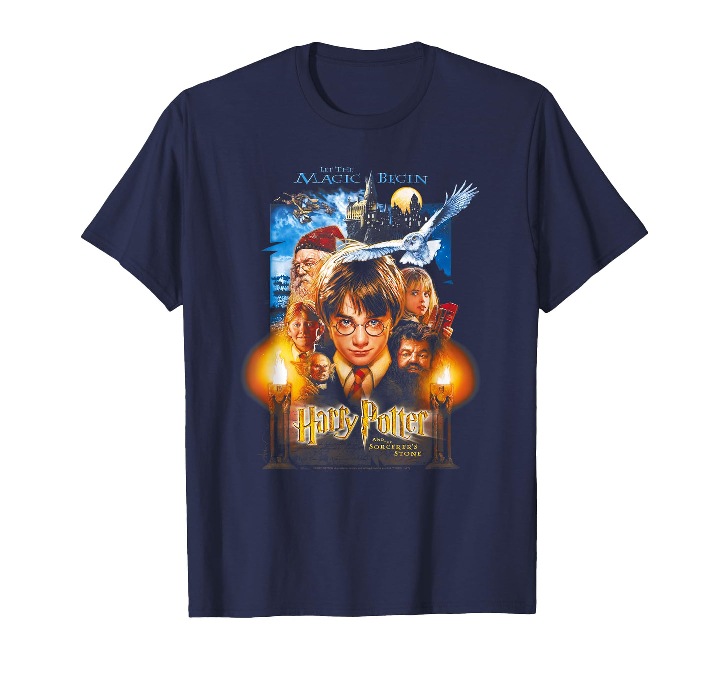 Harry Potter Black Movie Poster T-Shirt, Adult, Women, Short Sleeve, T-Shirt, Small