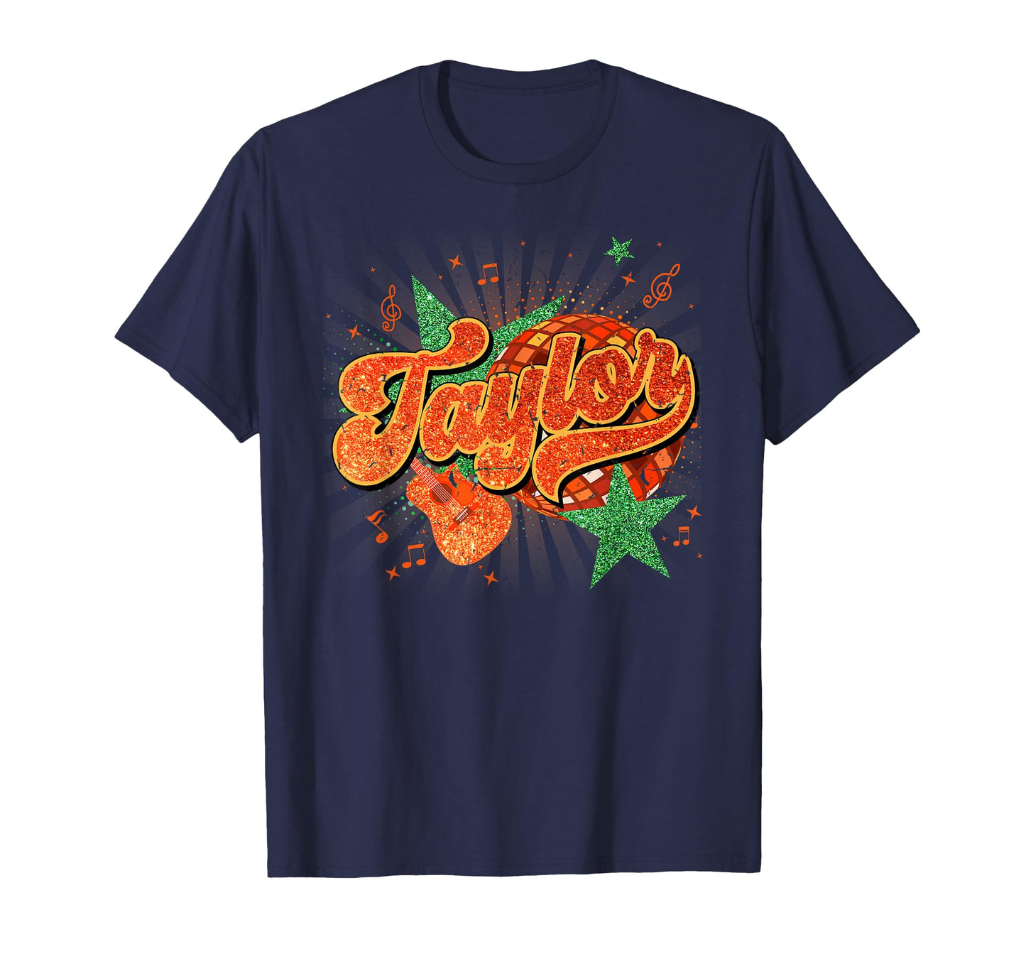 Girl Retro Taylor First Name Personalized Groovy 80's T-Shirt