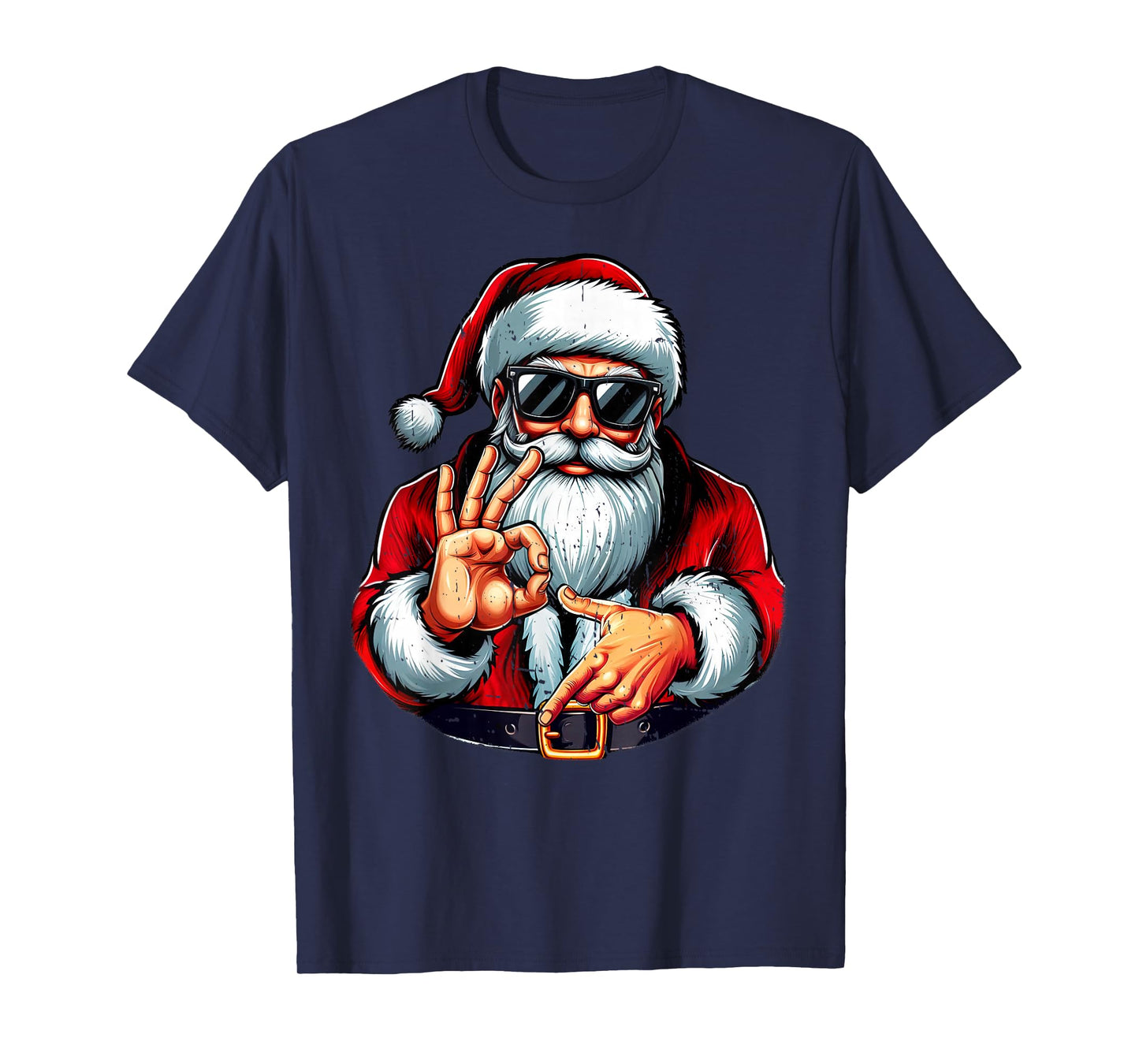Funny Six Seven 6 7 Meme Santa Christmas Shirt Men Boys Teen T-Shirt
