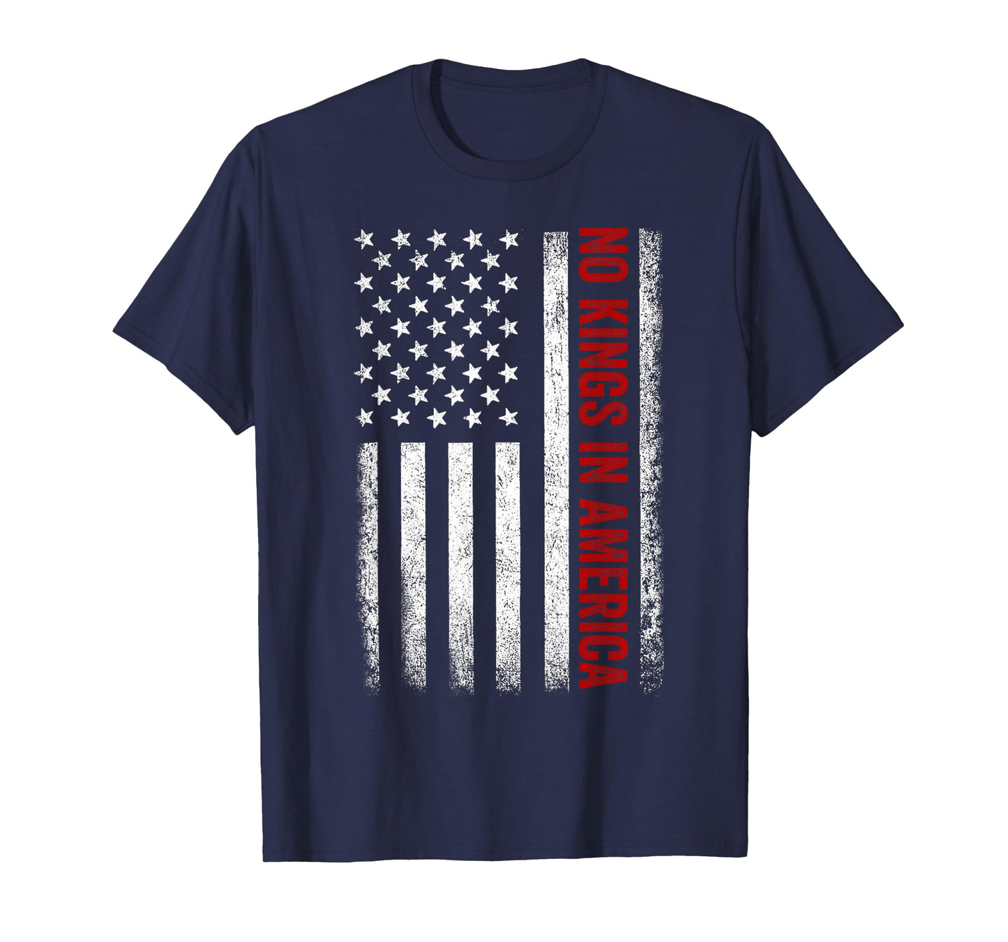 No Kings in America Vintage Patriotic No Kings T-Shirt