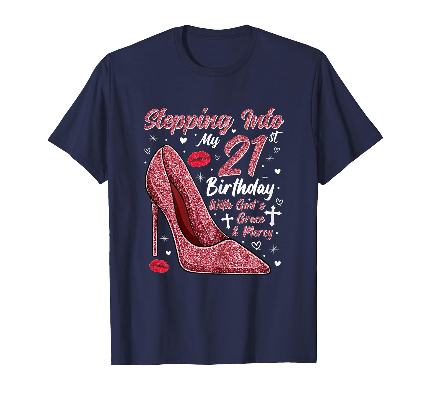 Stepping Into My 21st Birthday Ladies 21 Year Old T-Shirt
