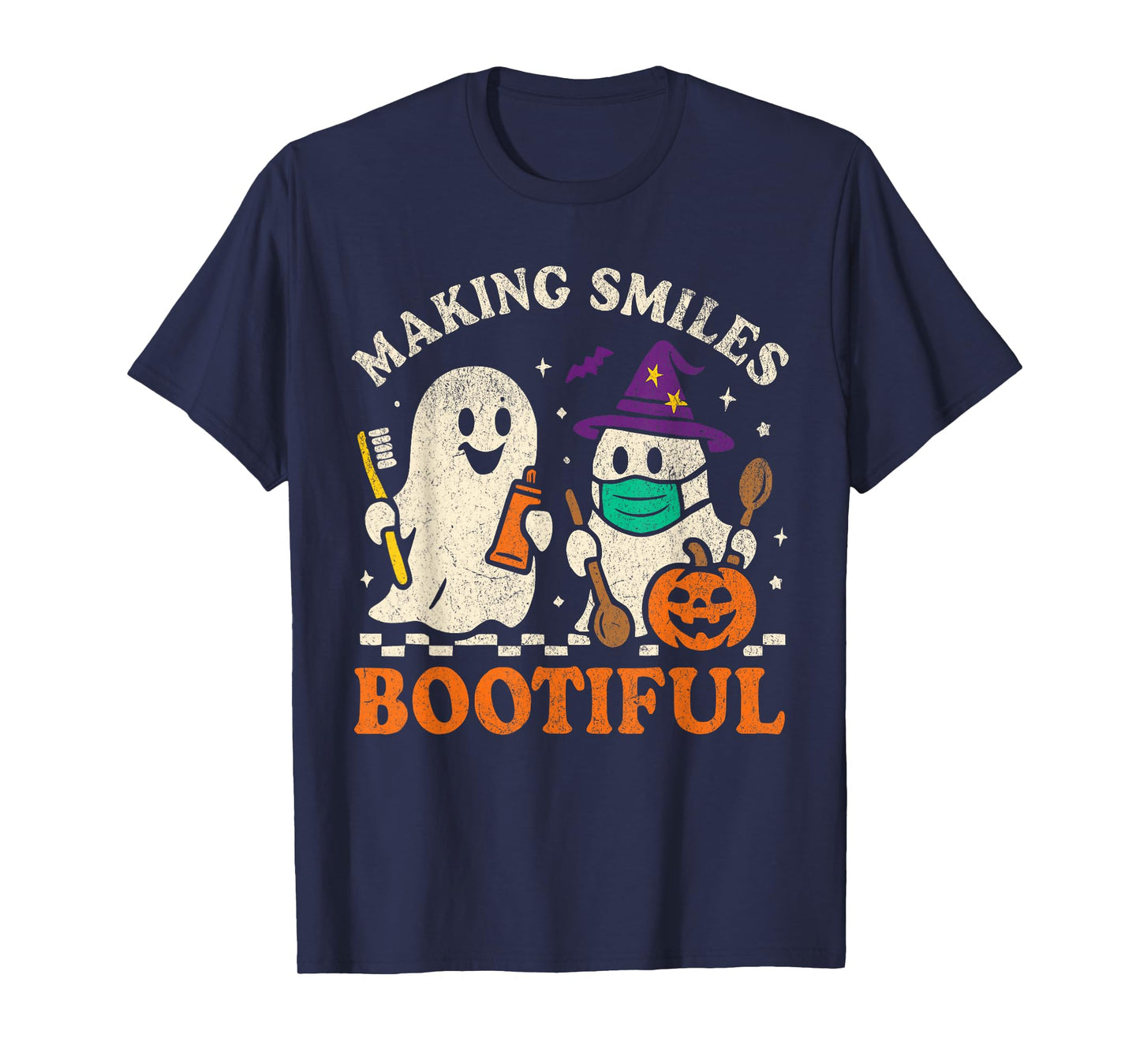 Making Smiles Bootiful Halloween Dentist Dental Ghost T-Shirt