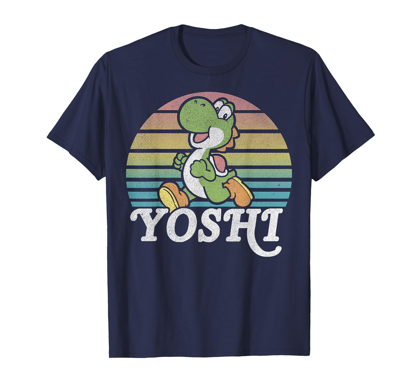 Super Mario Yoshi Retro Line Run Portrait T-Shirt
