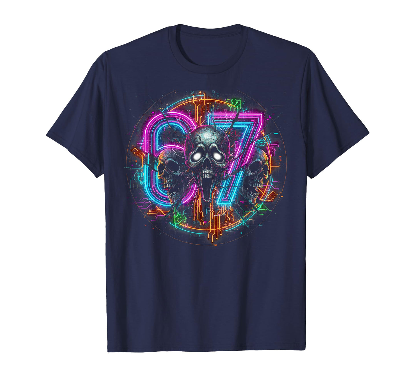 67 Halloween SCP Horror Face Scary Costume Shirt Horror 6 7 T-Shirt