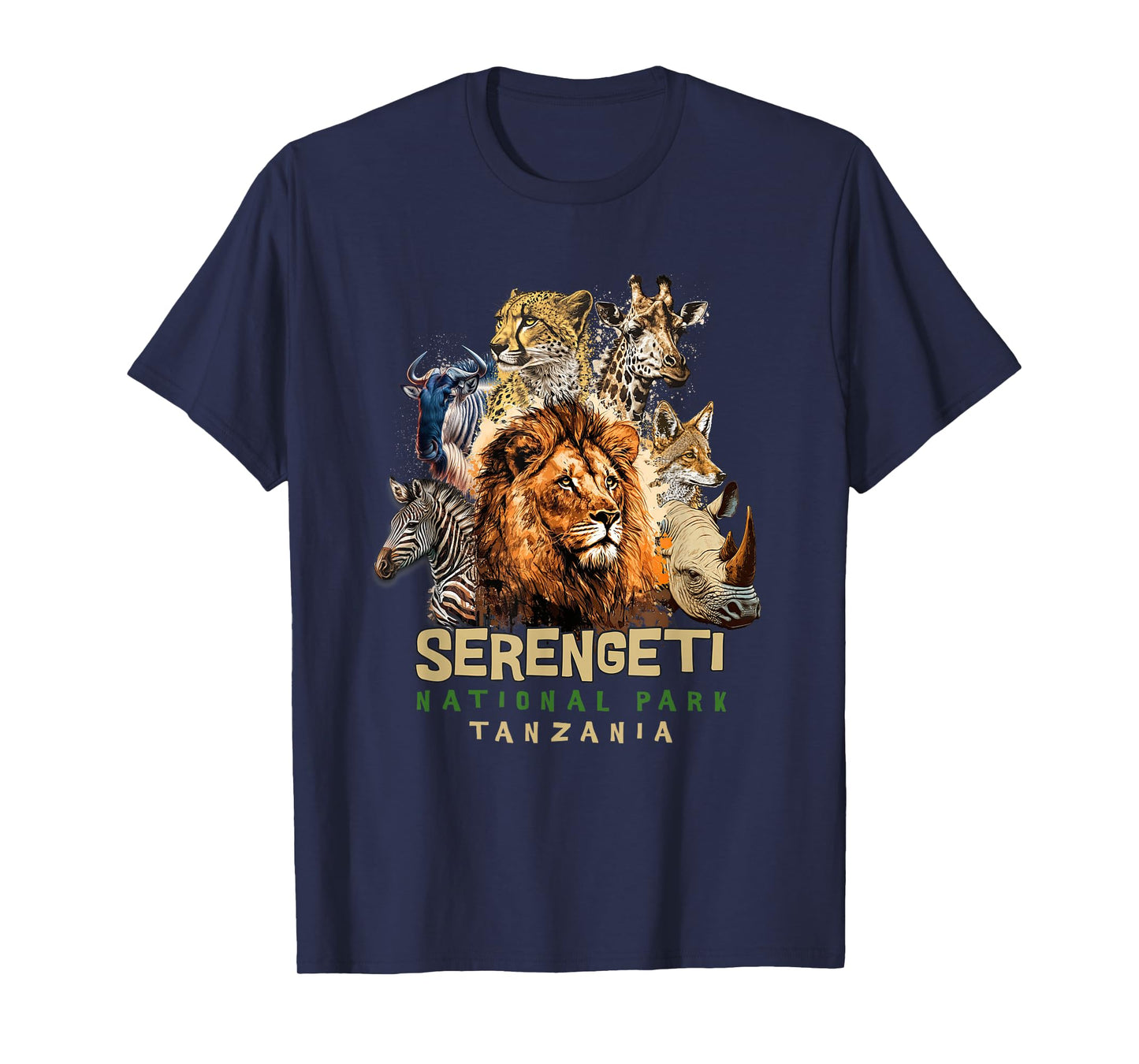 Animals in African Serengeti National Park Safari Tanzania T-Shirt