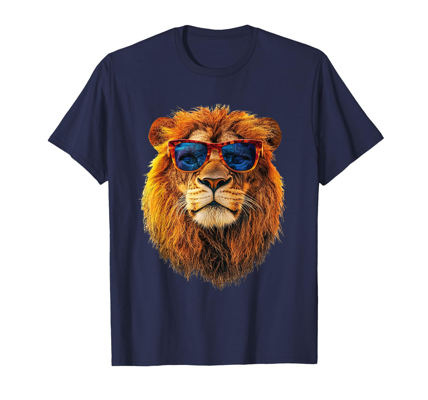 Lion wearing Sunglasses Africa Funny Graphic T-Shirt