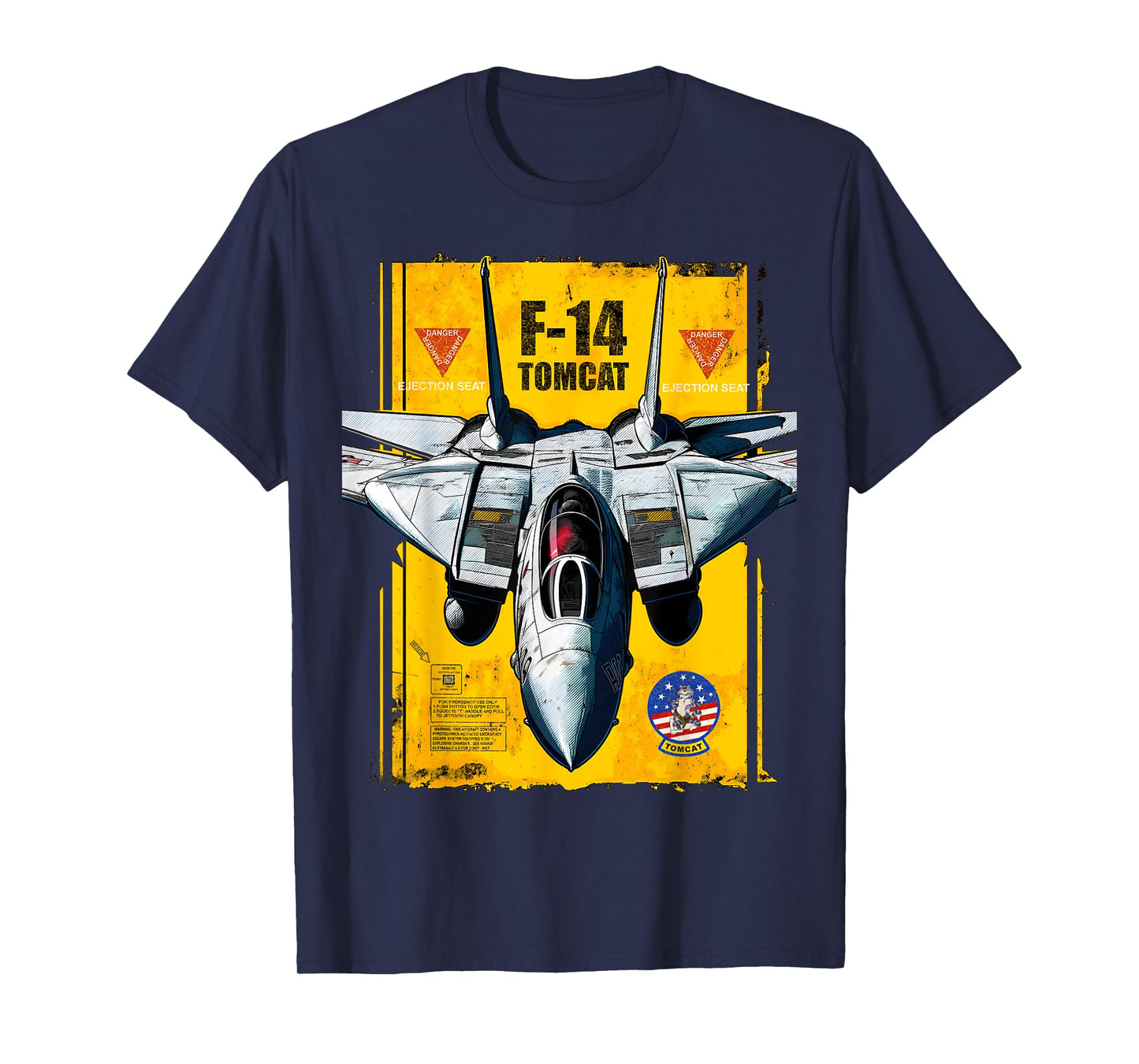 F-14 Tomcat Naval Fighter Jet Diagram Graphic Men Women Kids T-Shirt