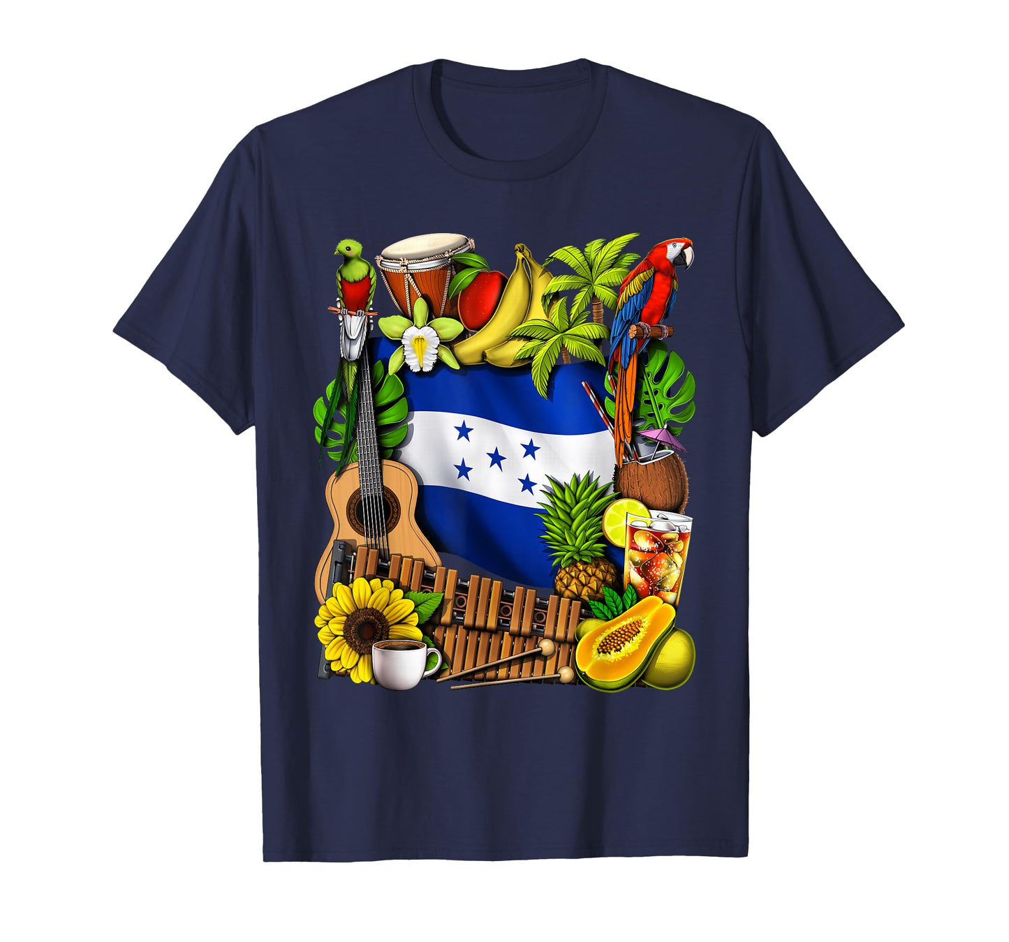 Honduras Heritage Honduran Flag Honduras Heritage Roots T-Shirt