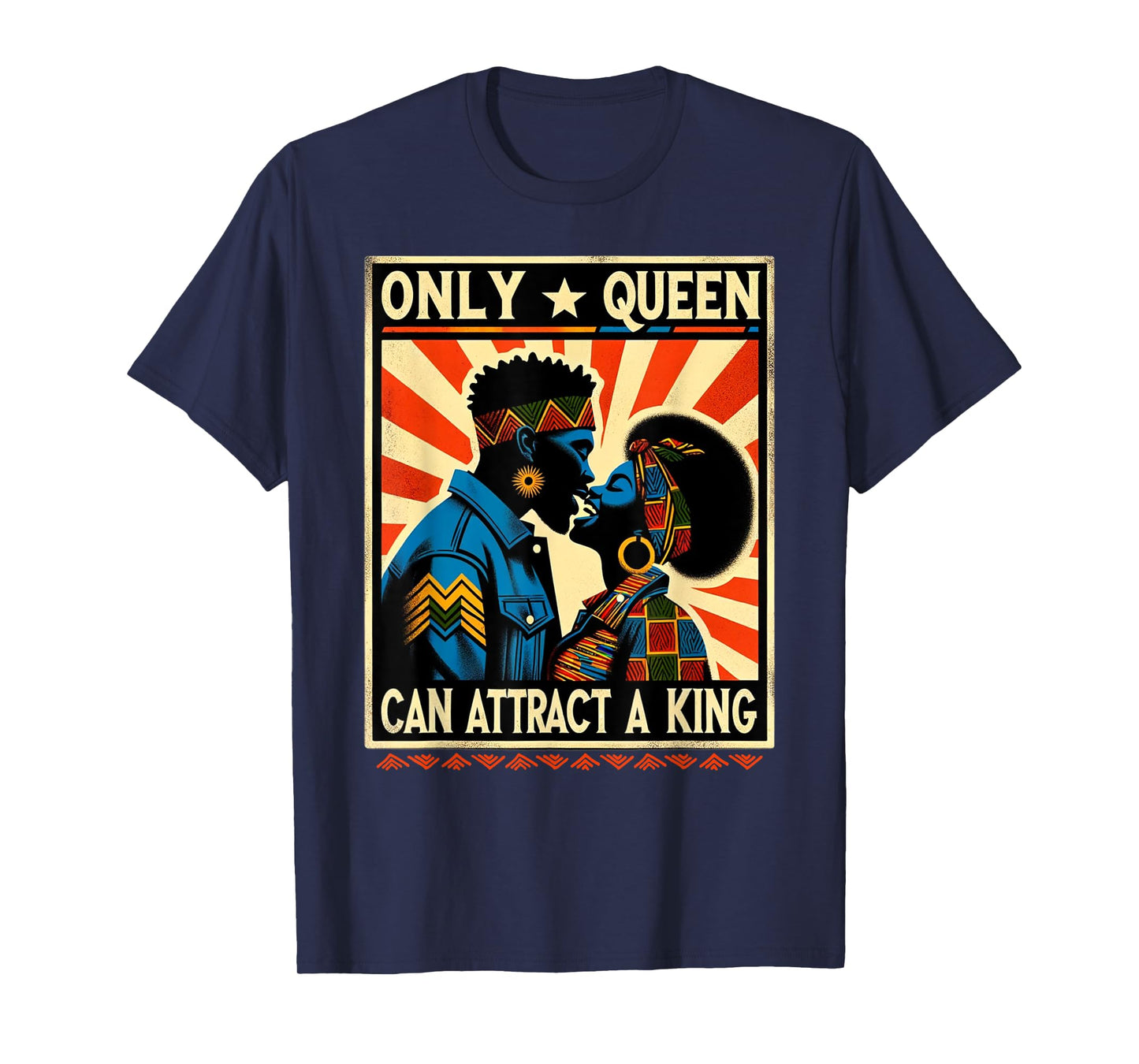 King & Queen Black Love African American Couples Marriage T-Shirt