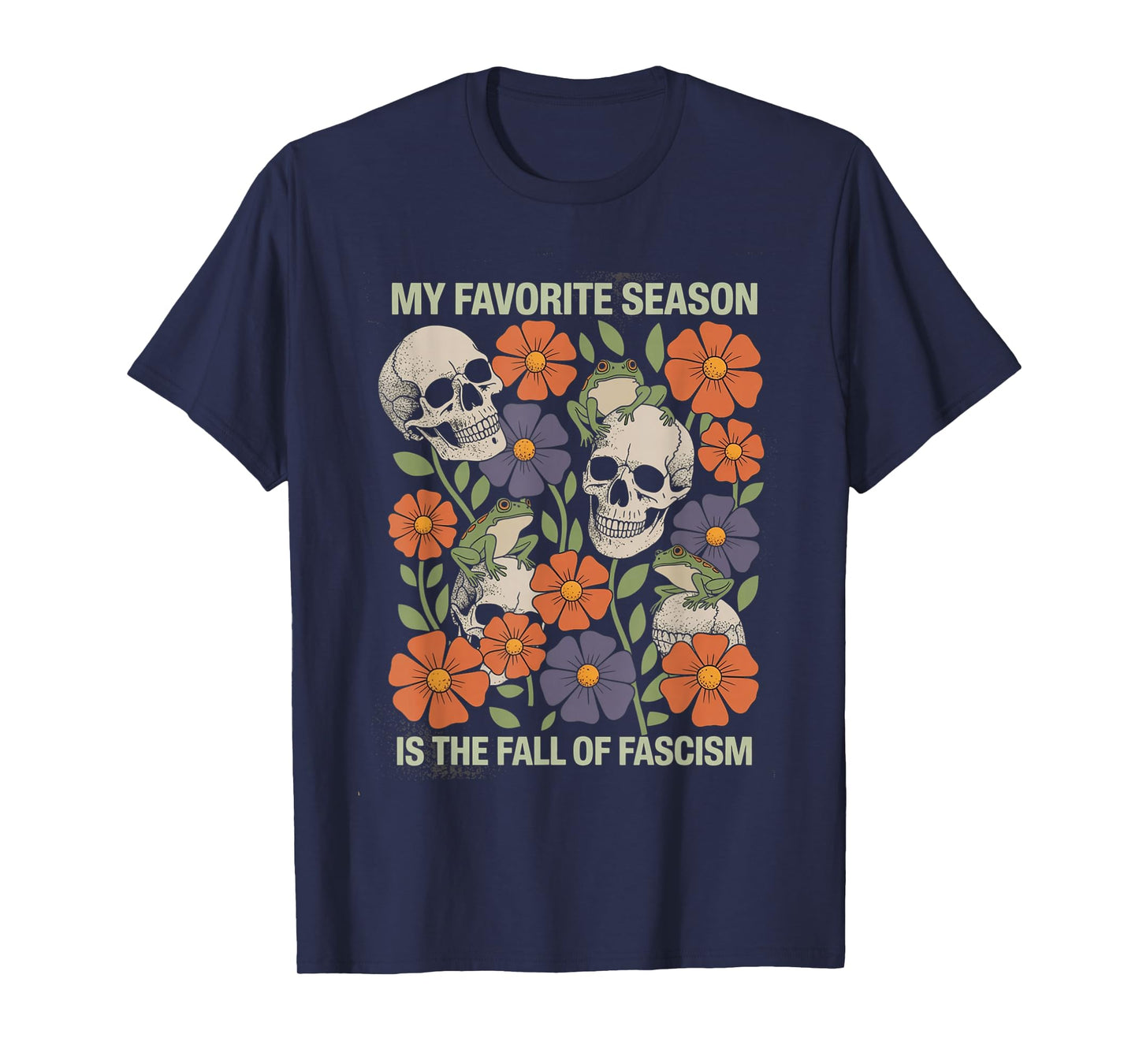 Resistance Frog Retro Floral Groovy No Kings Protest Resist T-Shirt