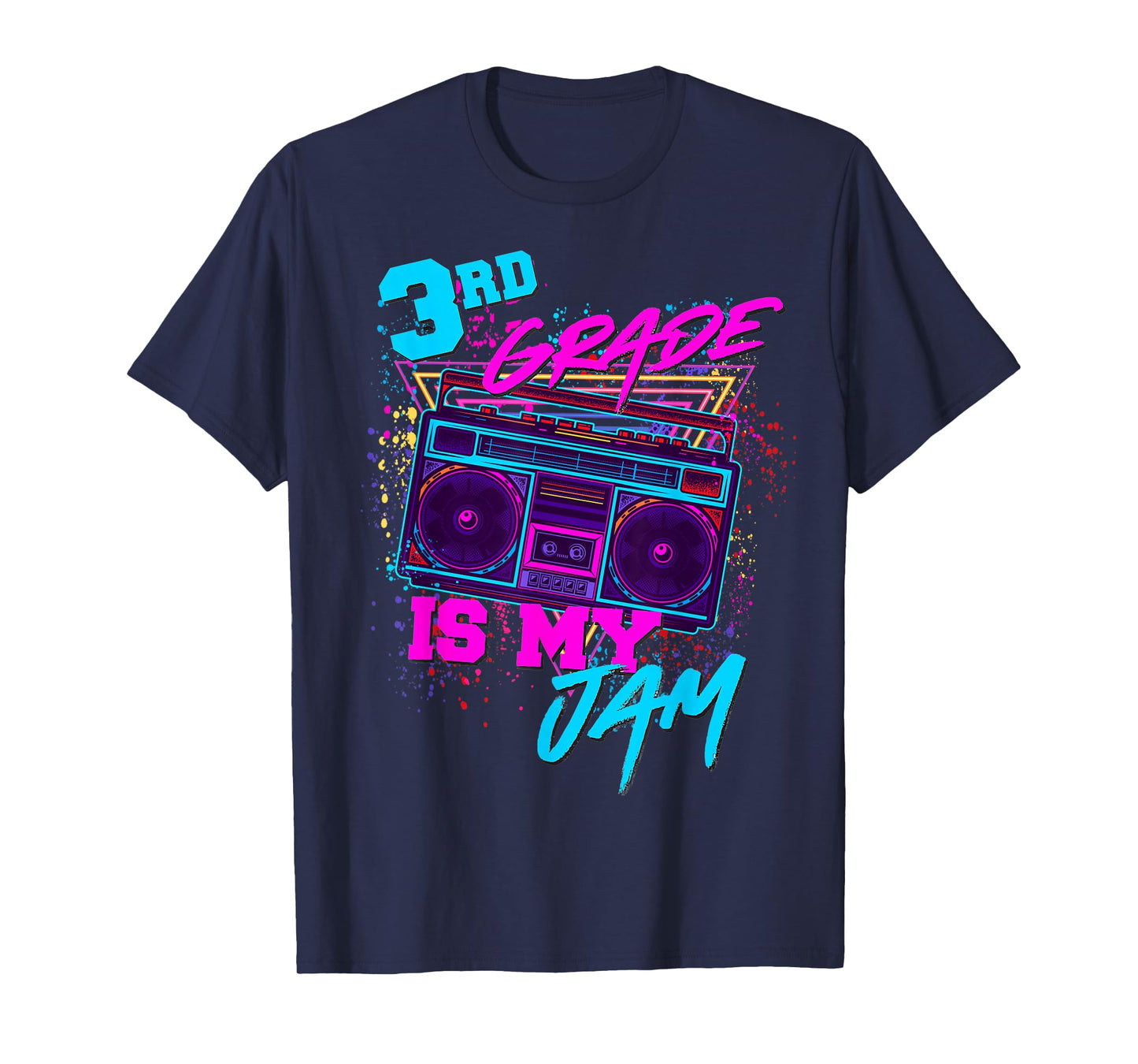 3rd Grade Is My Jam Third 80s 1980s Teacher Student Retro T-Shirt