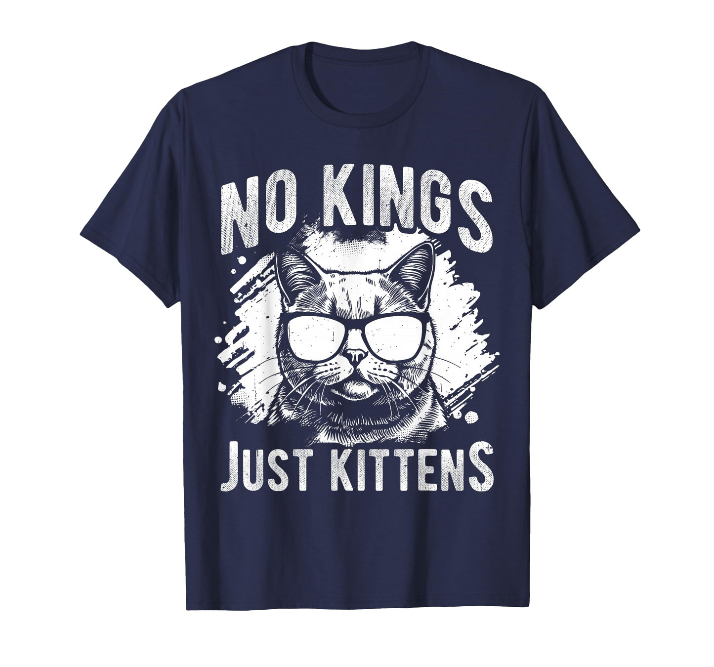 NO Kings Just Kittens Patriotic Protest Cat T-Shirt