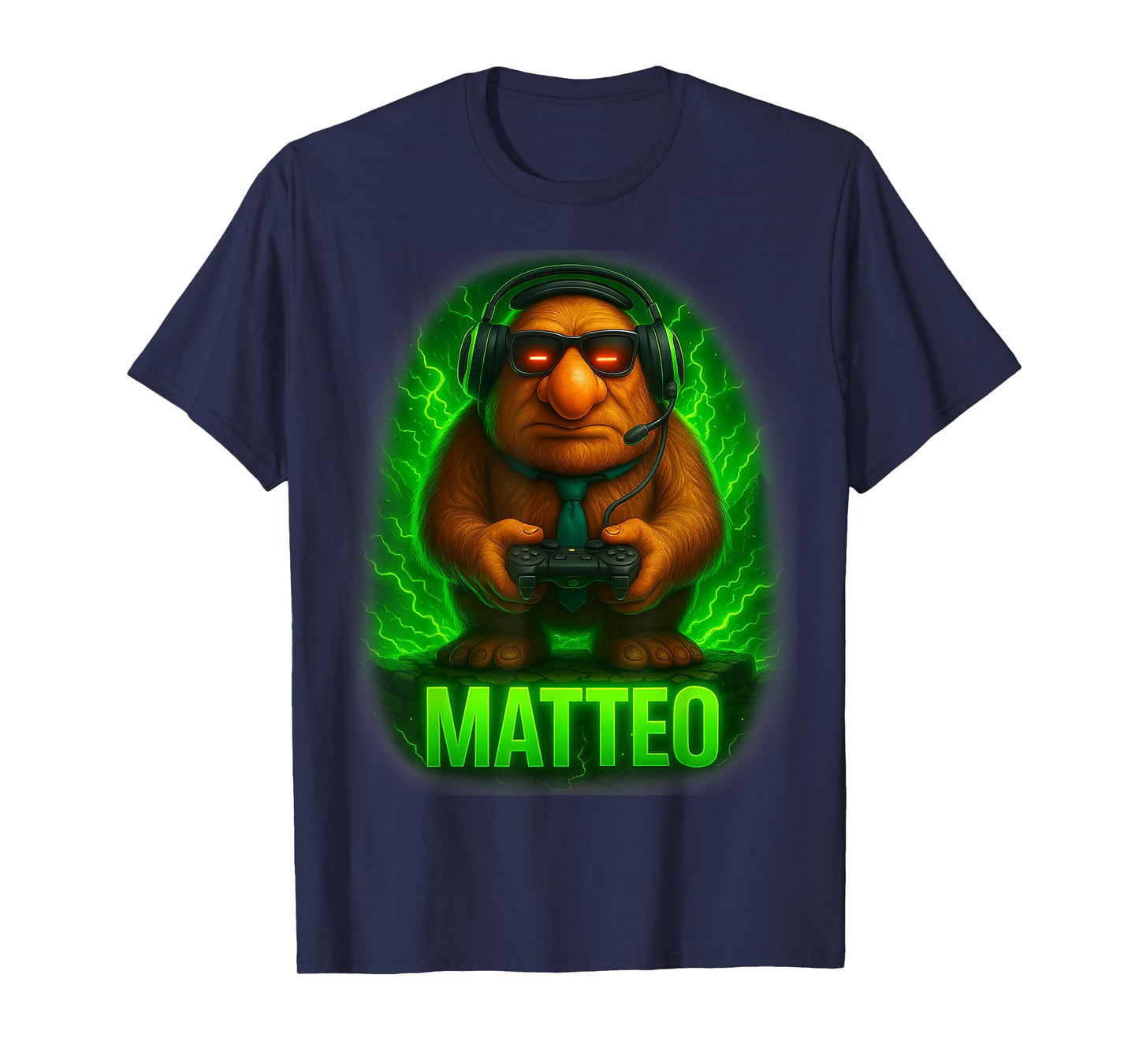 Matteo Meme Italian Brainrot Goblin Tie Hat Vibes Gamer Mode T-Shirt