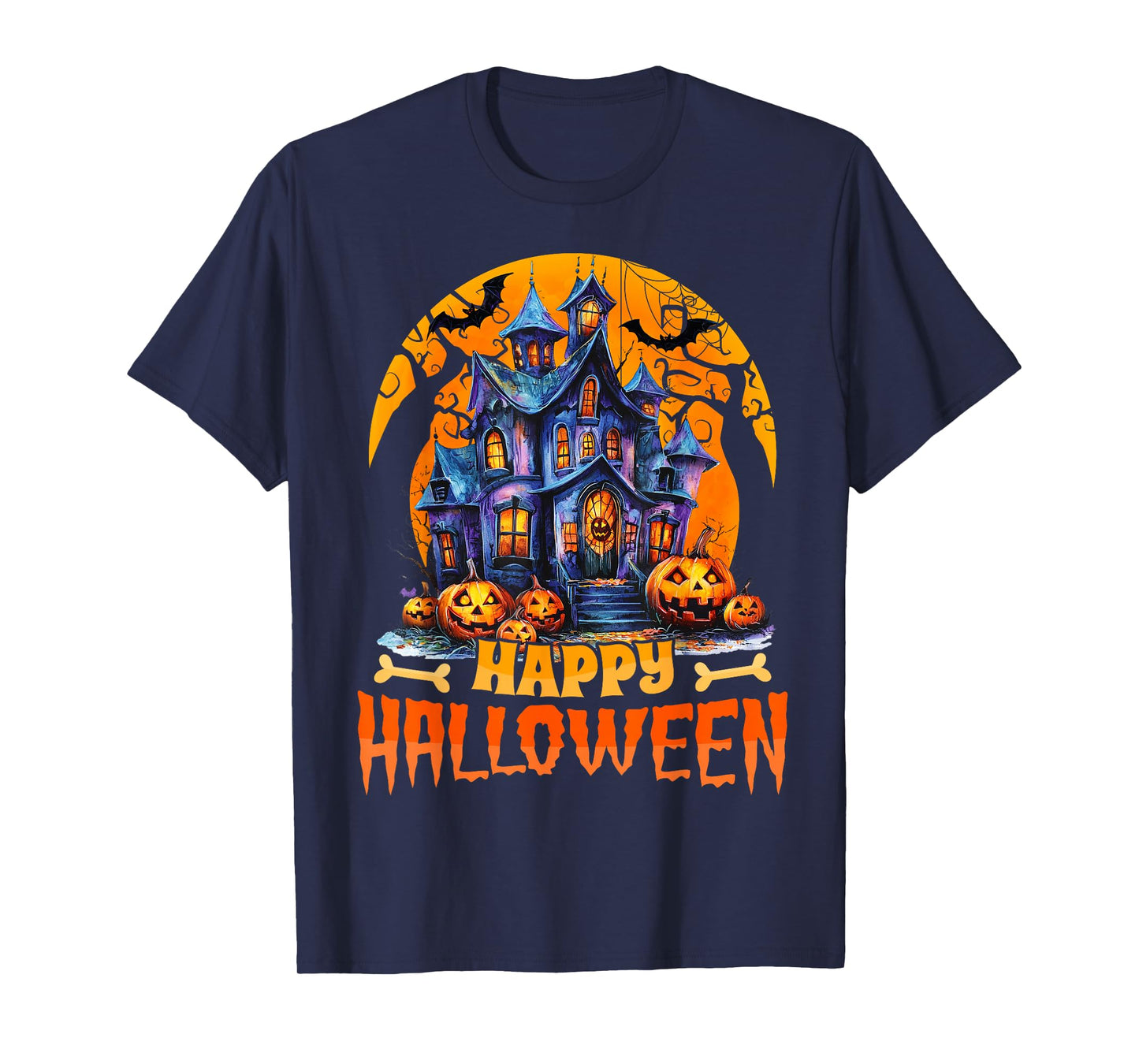 Happy Halloween Haunted House Halloween Costumes Women Men T-Shirt