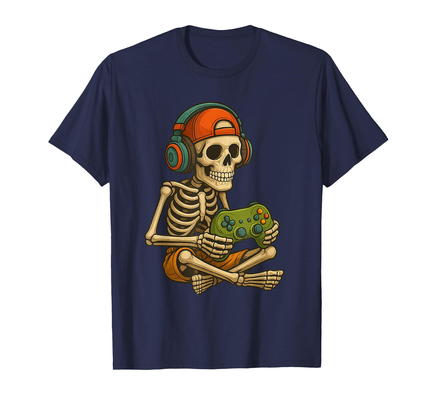 Gamer Halloween – Video Game Skeleton with Controller T-Shirt