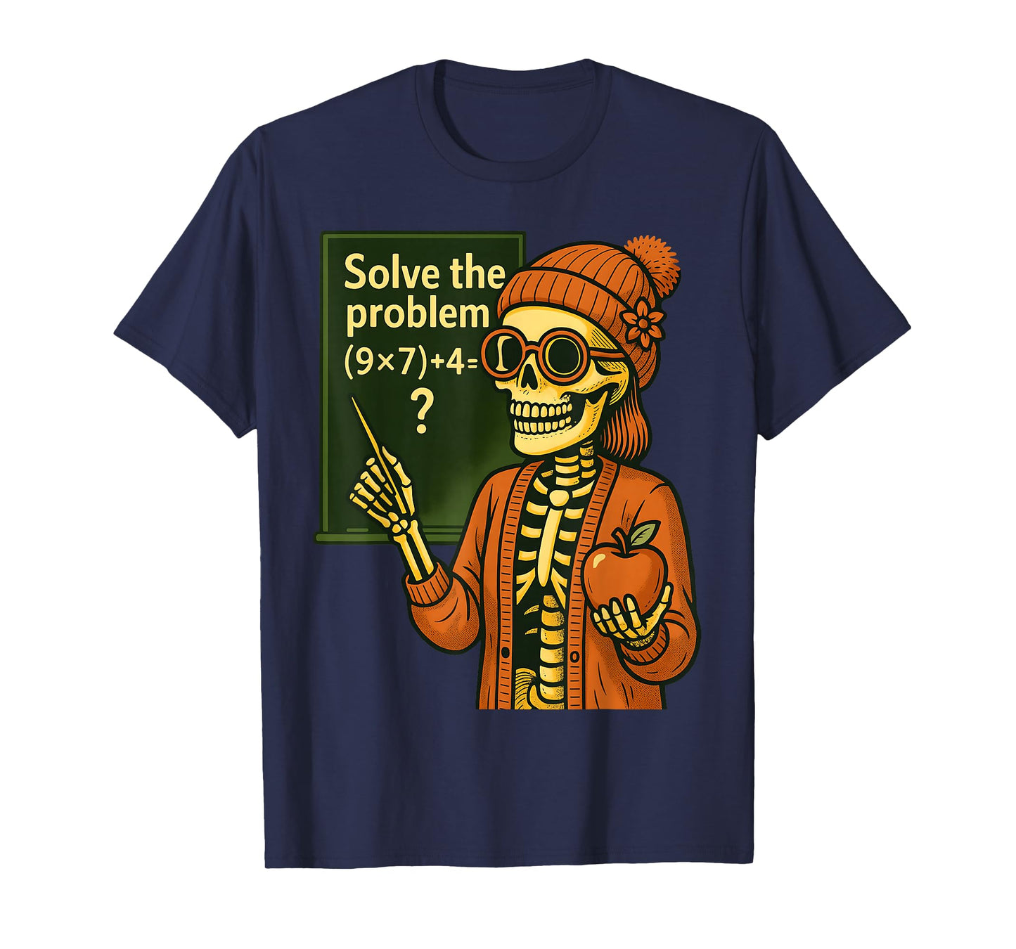 HUGvyn Halloween Skeleton Six Seven 67 Meme PEMDAS Teacher T-Shirt