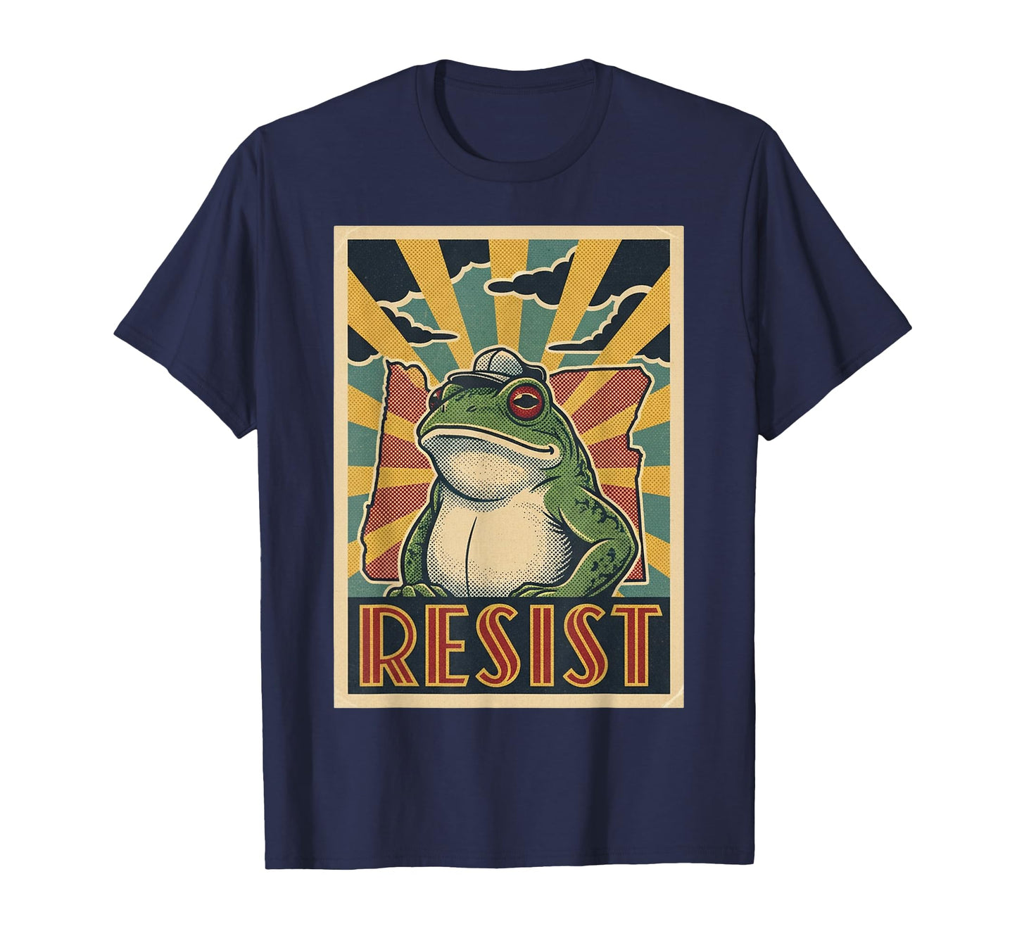 Portland Frog Poster Protest Shirt Portland Frog Protest T-Shirt