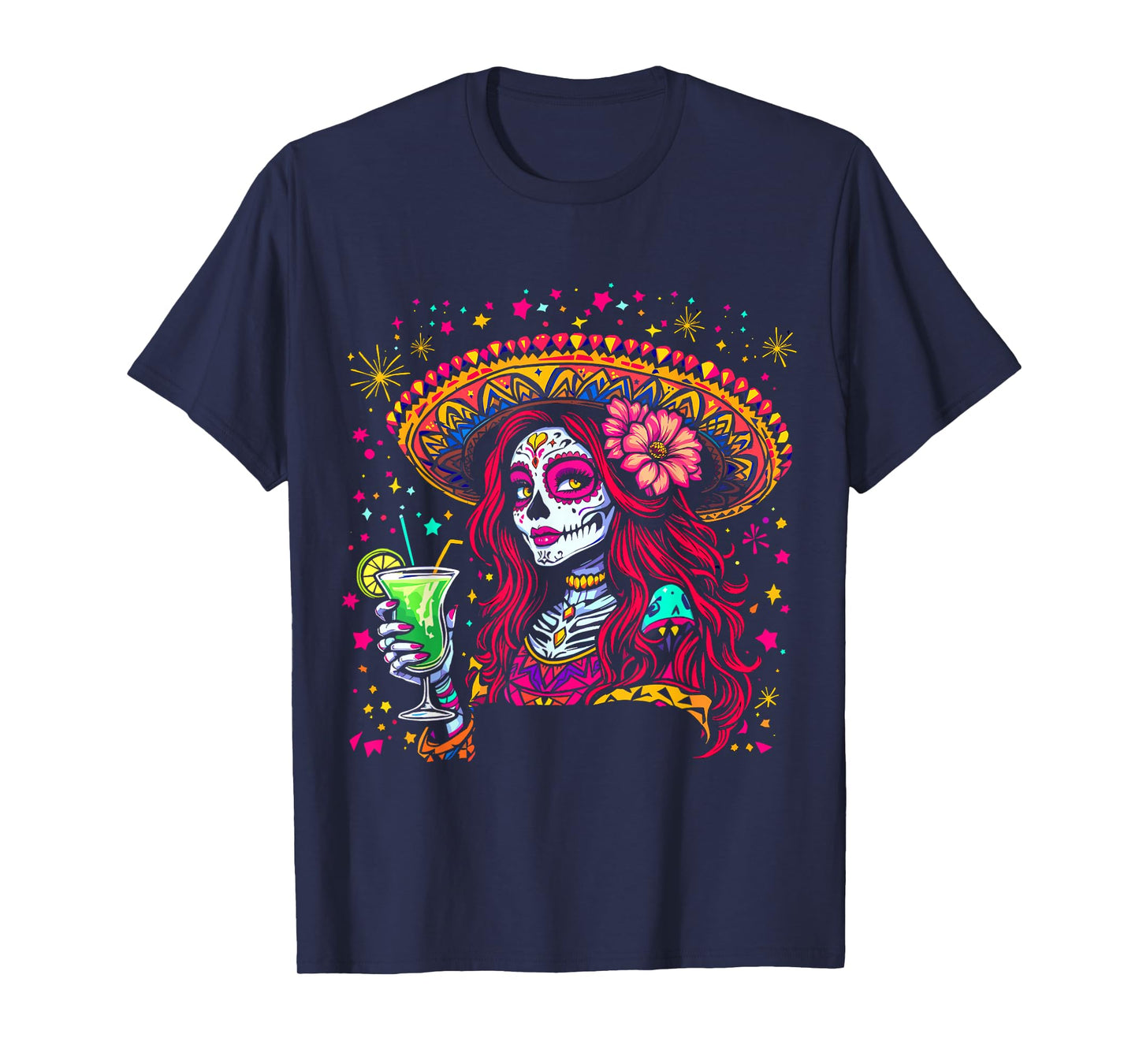 Dia De Los Muertos Mexican Day of The Dead Sugar Skull Women T-Shirt