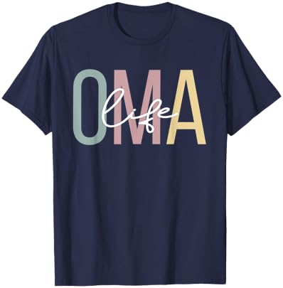 Oma Life Oma Grandma Boho Oma Grandmother T-Shirt - T-Shirt | Navy