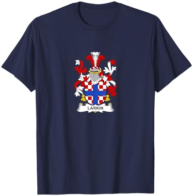 Larkin Coat of Arms - Family Crest T-Shirt - T-Shirt | Navy