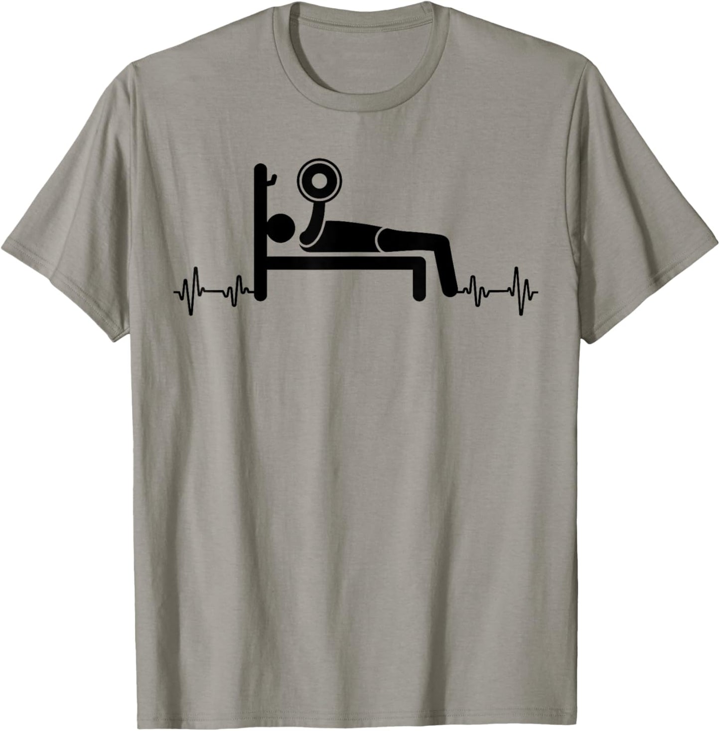 Bench Press Bar Weights Workout Gym Weightlifting Funny T-Shirt - T-Shirt | Sand