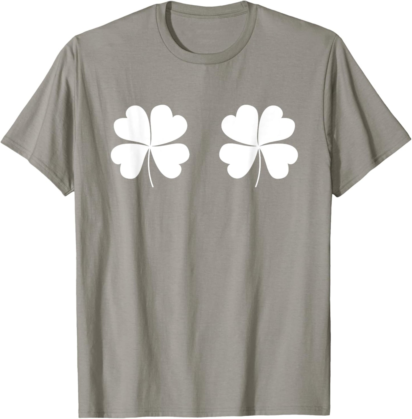 St Patricks Day Outfit Women Girls Cute Shamrock Boobs Irish T-Shirt - T-Shirt | Sand