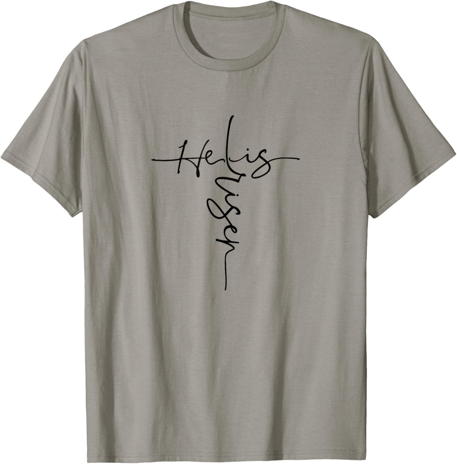 Easter | He is Risen Cross | Christian Apparel T-Shirt - T-Shirt | Sand