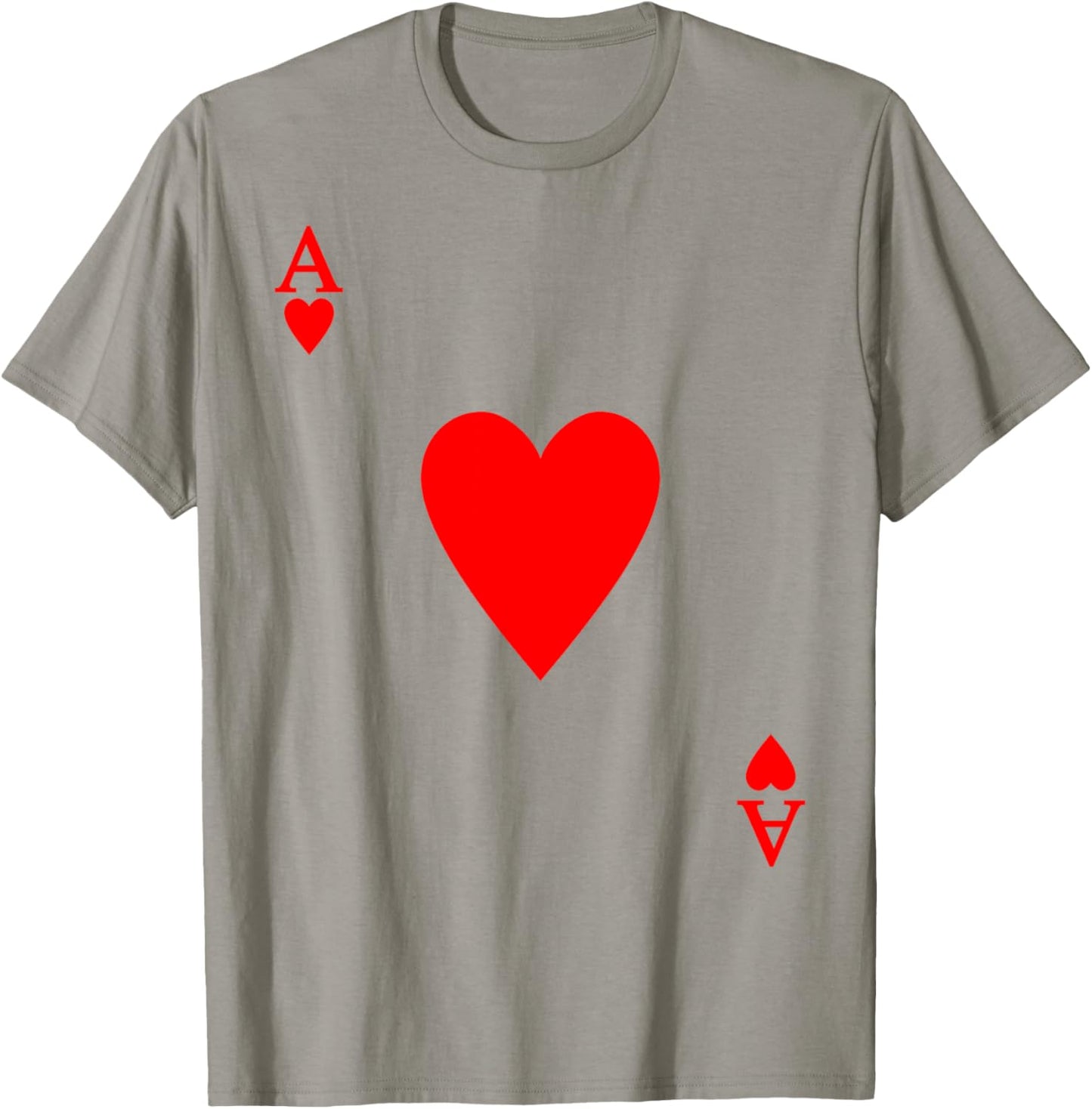 Ace of Hearts Funny Halloween Card Costume T-Shirt - T-Shirt | Sand