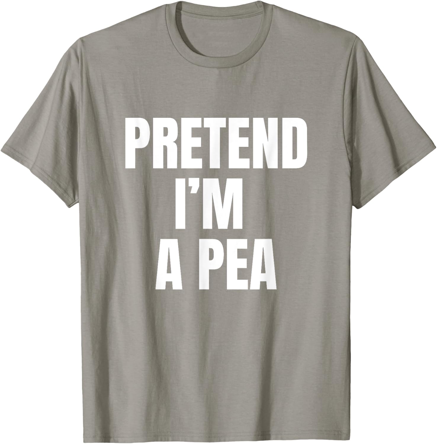 Pretend I'm A Pea Easy Funny Lazy Matching Costume T-Shirt - T-Shirt | Sand