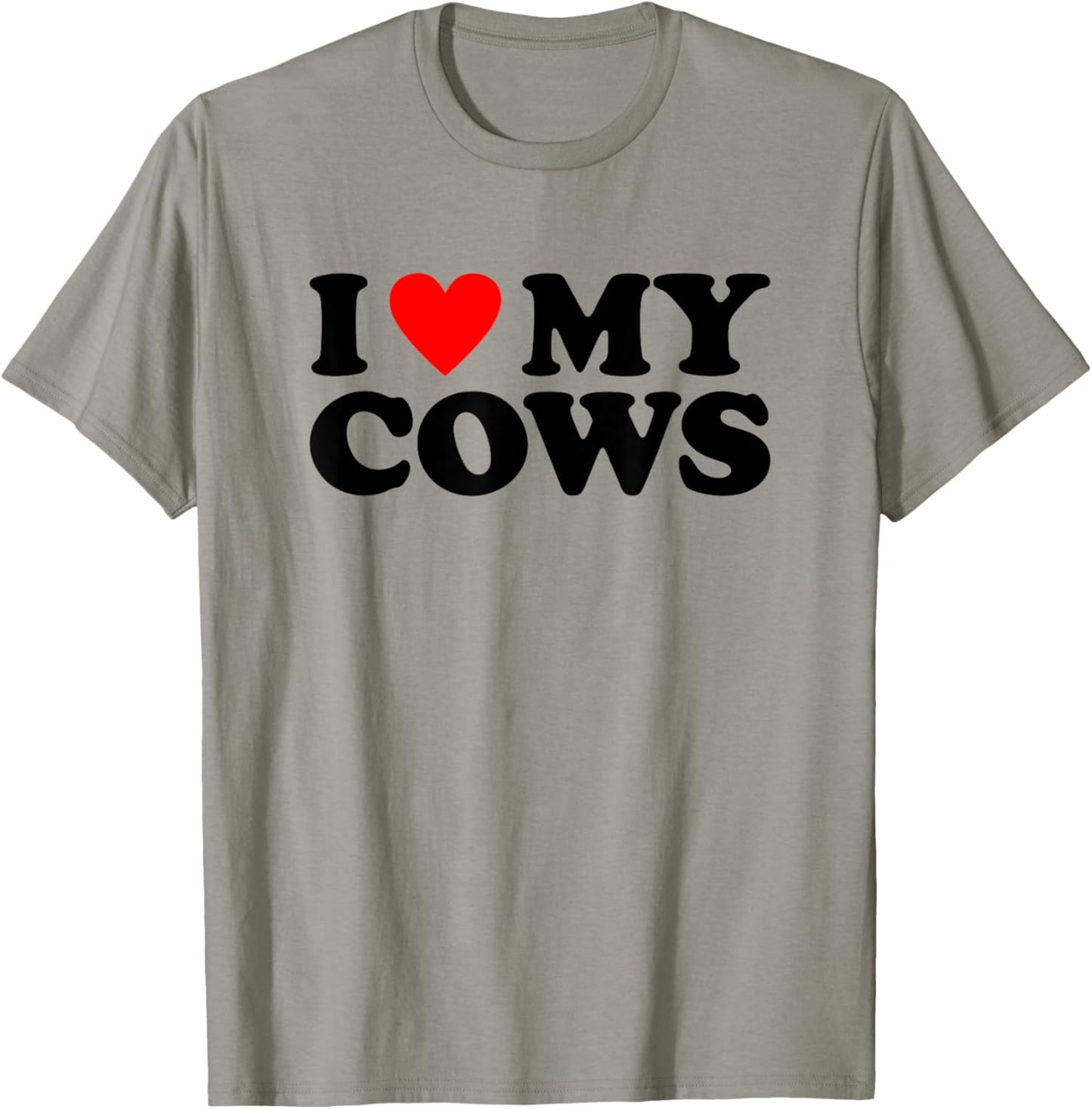 I Love My Cows Shirt Farmer I Heart My Cows T-Shirt - T-Shirt | Sand