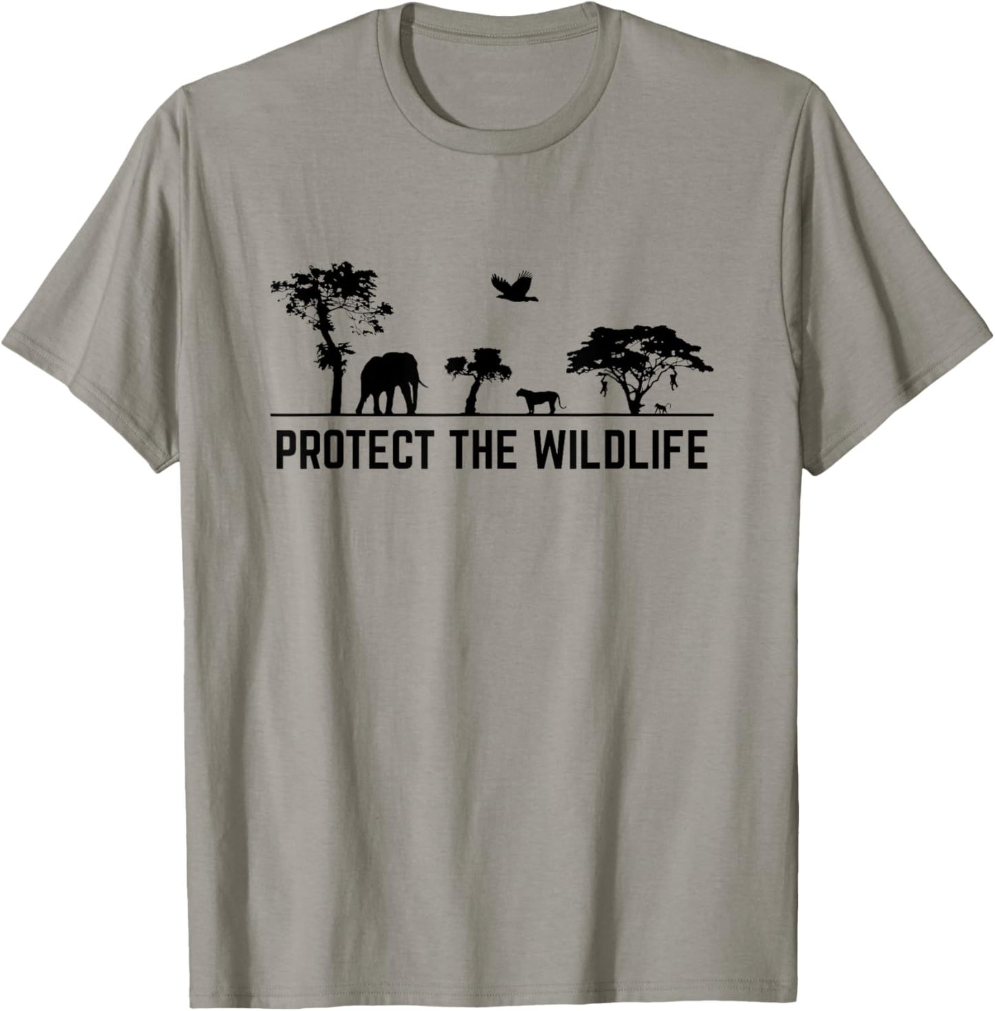 Protect Wildlife Safari Animal Conservancy Nature Earth Day T-Shirt - T-Shirt | Sand