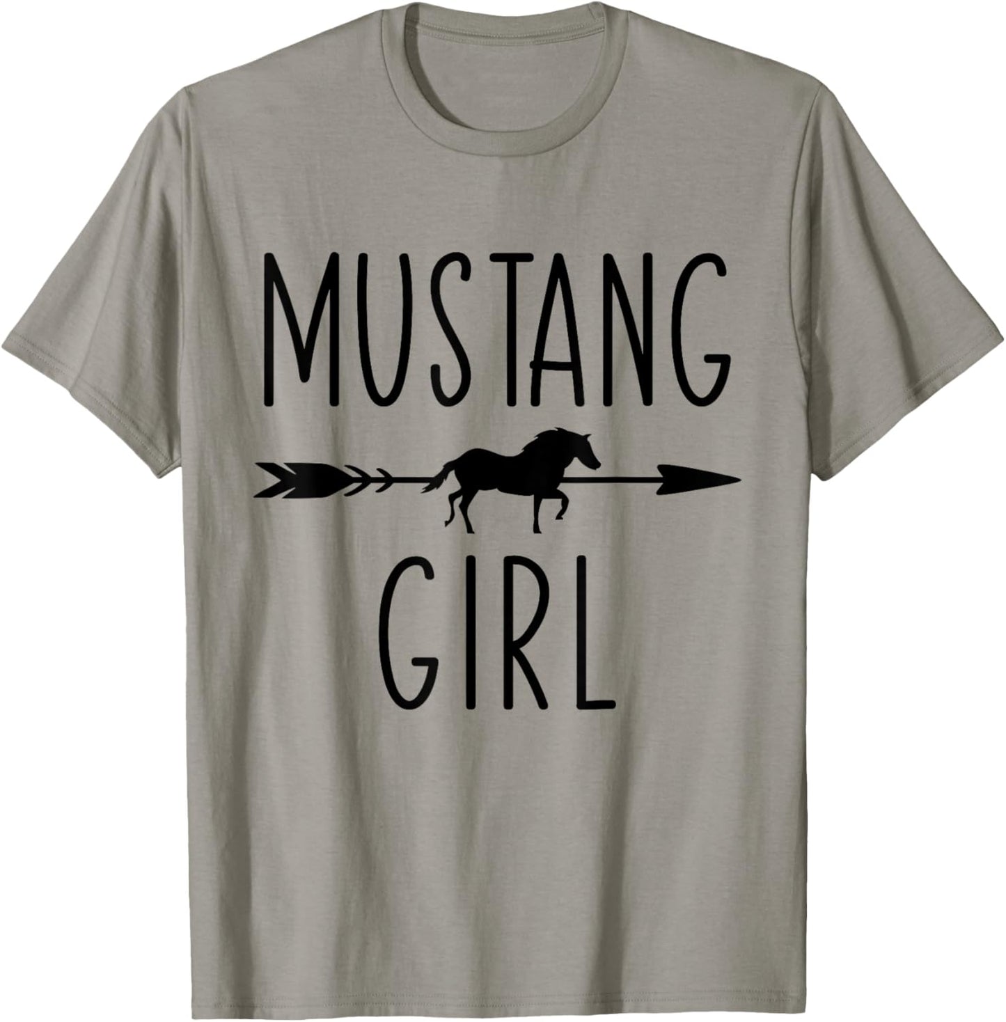 Equestrian Mustang Horse Girl Horses Lover Riding Racing T-Shirt - T-Shirt | Sand