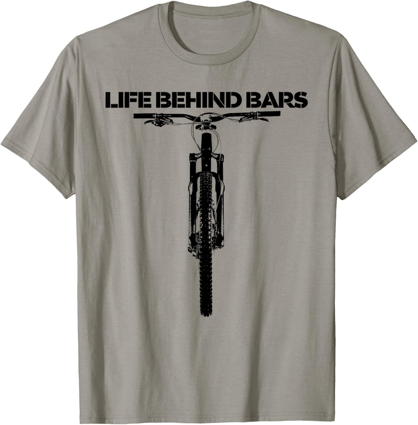 Life Behind Bars Funny MTB Mountain Bike Pun T-Shirt - T-Shirt | Sand