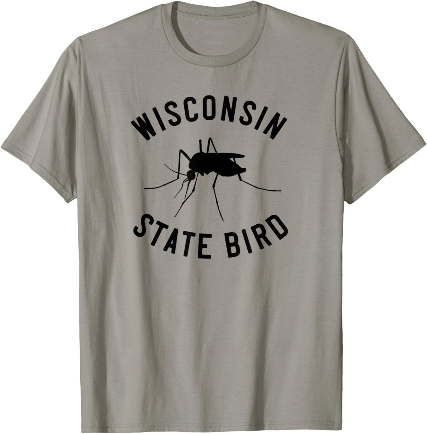 Classic Wisconsin Mosquito State Bird T-Shirt - T-Shirt | Sand