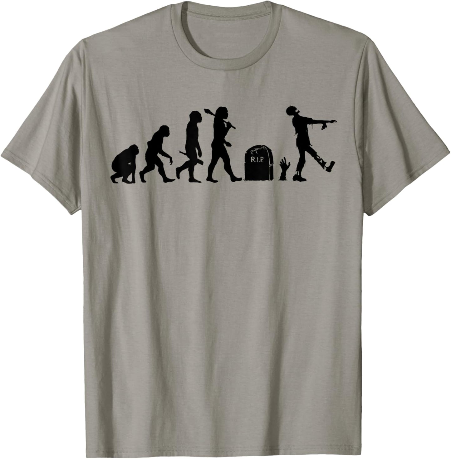 Zombie Evolution Funny Evolution of the Zombie T-Shirt - T-Shirt | Sand