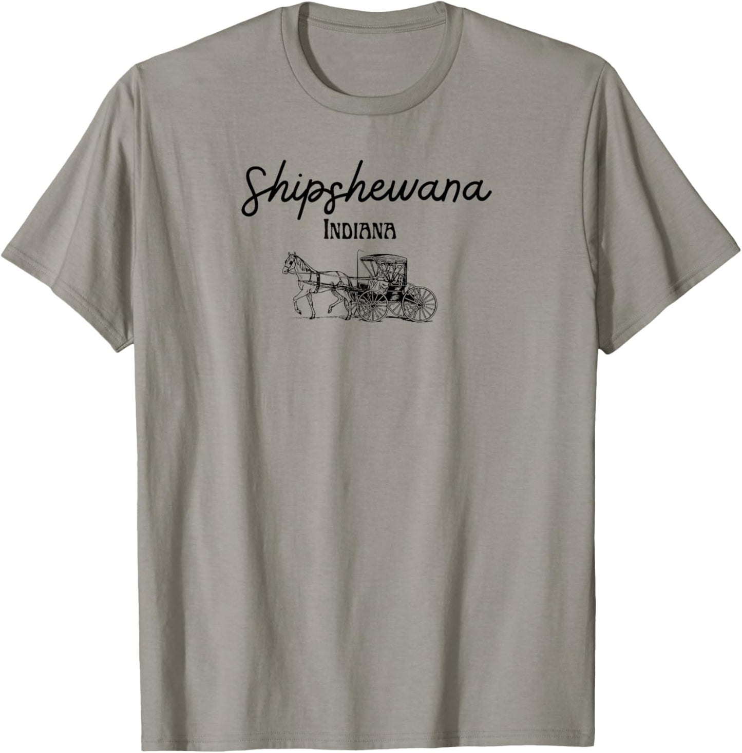 Shipshewana Indiana Horse Buggy Amish Country T-Shirt - T-Shirt | Sand
