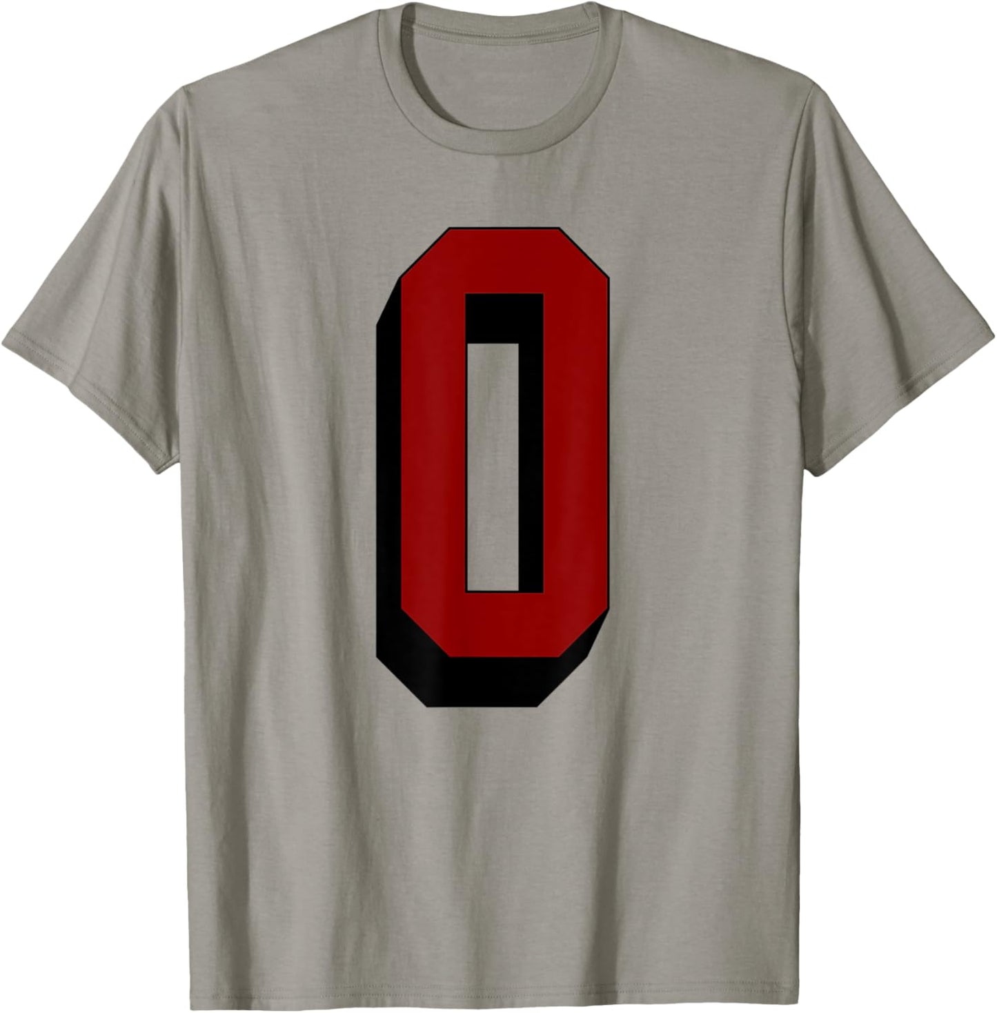 #0 Number 0 Varsity Fan Sports Team White Jersey T-Shirt - T-Shirt | Sand