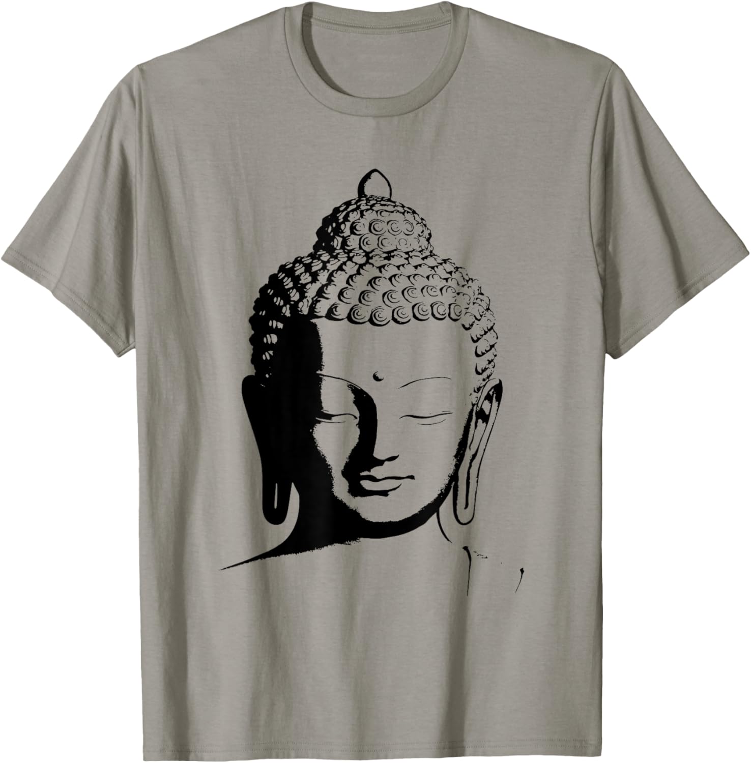 Zen Buddha Head Buddhism Graphic Meditation Spiritual Design T-Shirt - T-Shirt | Sand