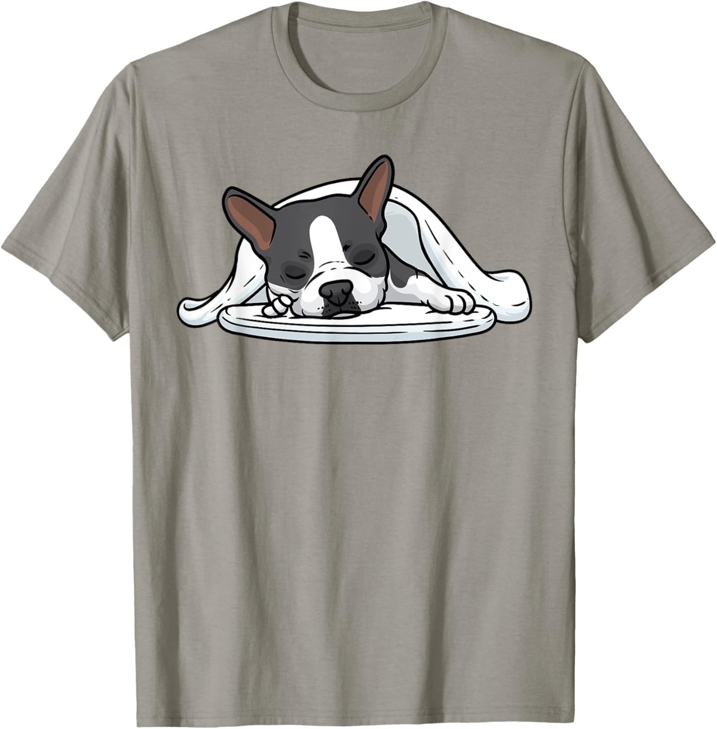 Boston Terrier Dog Official Sleeping Men Women Girls Kids T-Shirt - T-Shirt | Sand