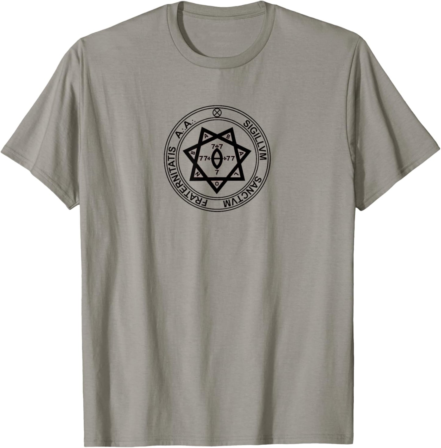 Thelema Argentum Astrum symbol A.A. magick Crowley esoteric T-Shirt - T-Shirt | Sand