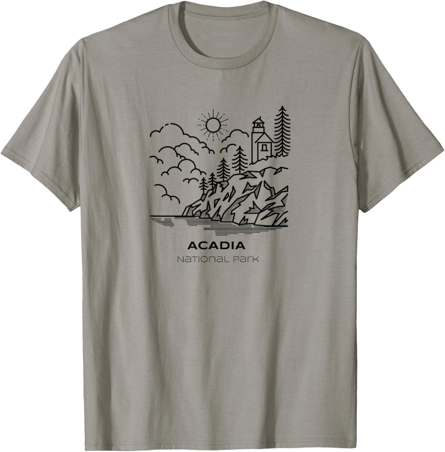 Vintage Acadia National Park Hike T-Shirt - T-Shirt | Sand
