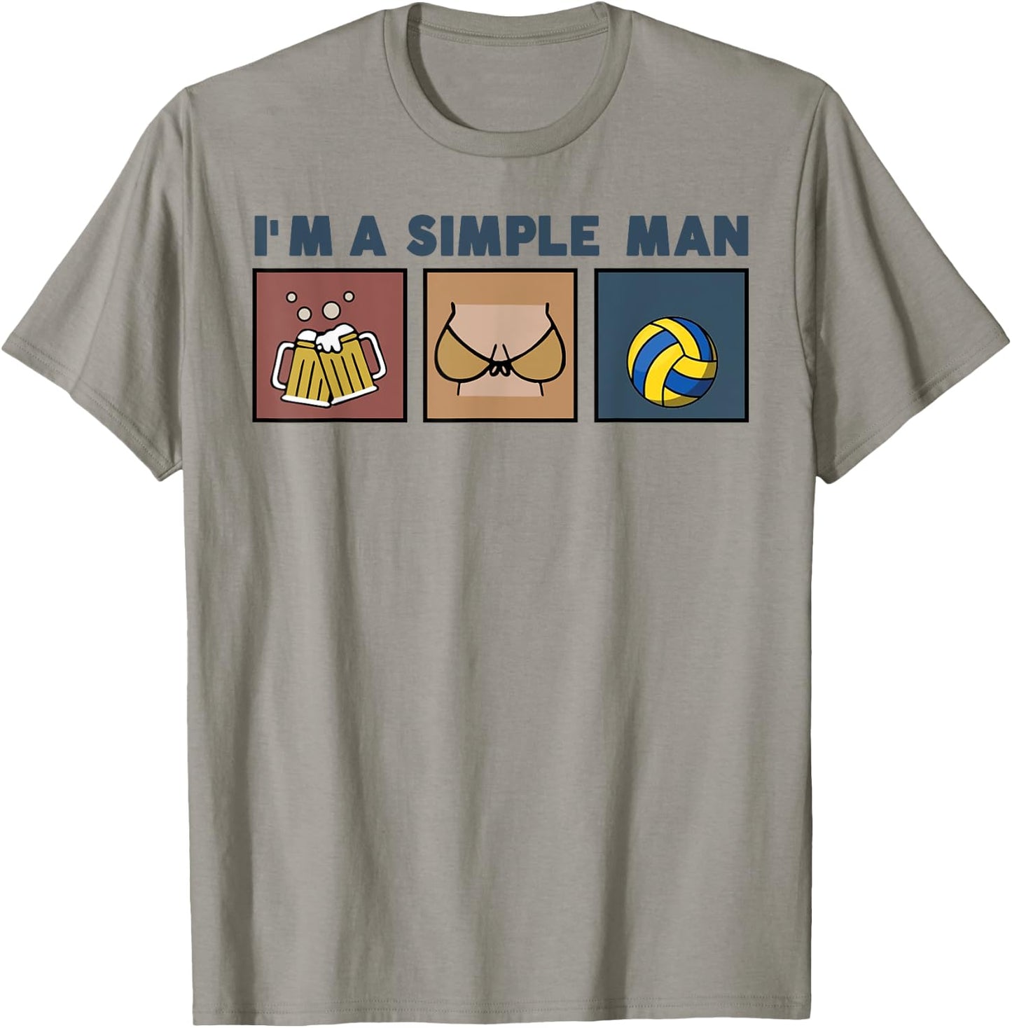 I'm A Simple Man Beer Boobs Volleyball T-Shirt - T-Shirt | Sand