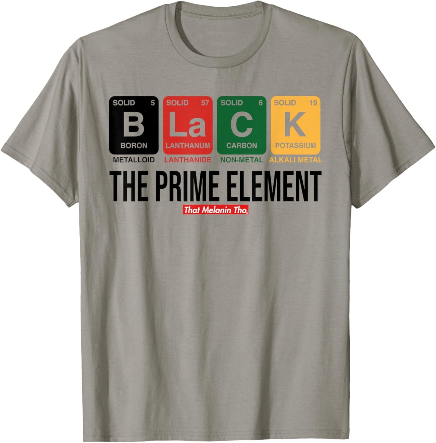 Black Prime Element Periodic Table Black Pride Black Owned T-Shirt - T-Shirt | Sand