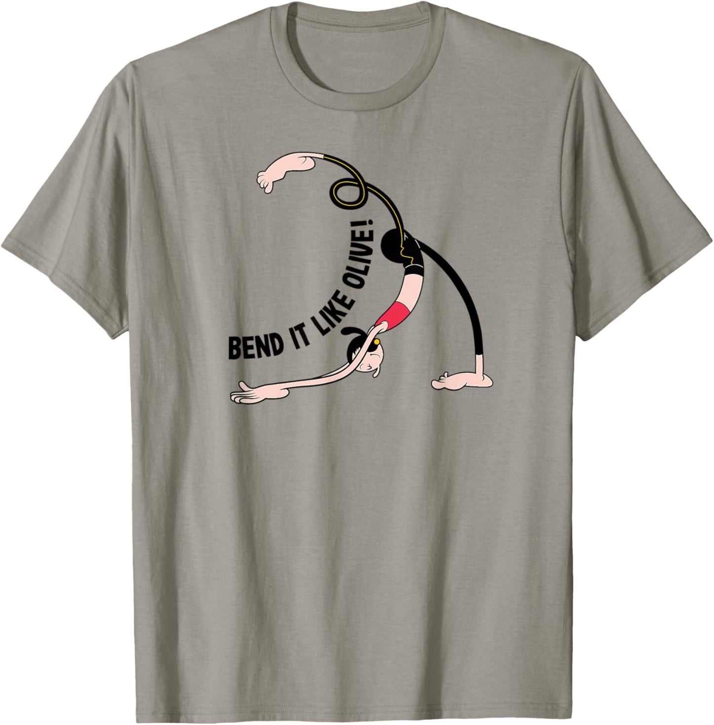 Olive Oyl "BEND IT LIKE OLIVE!" Yoga T-Shirt - T-Shirt | Sand