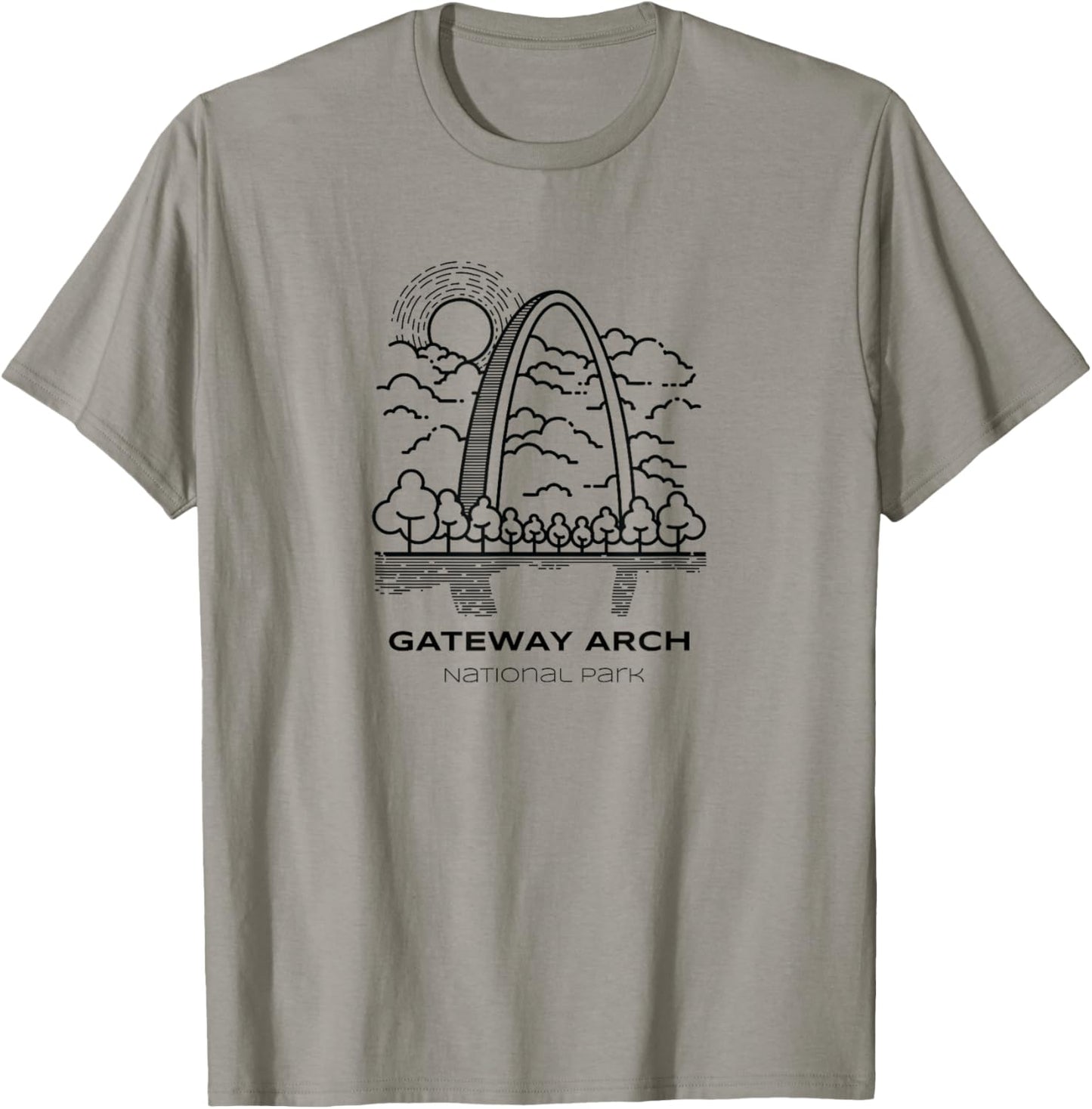 Vintage Gateway Arch National Park Hike T-Shirt - T-Shirt | Sand