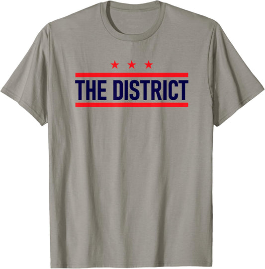 Washington DC The District flag retro T-Shirt - T-Shirt | Sand