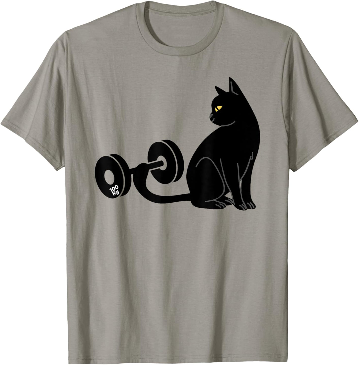 Deadlifting Cat Workout Gym Fitness Exercise Weightlifting T-Shirt - T-Shirt | Sand