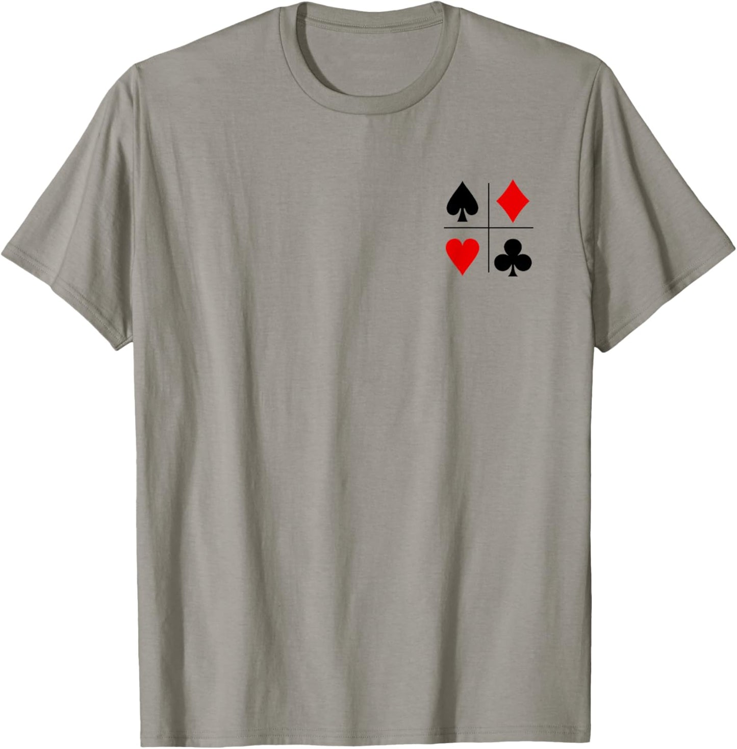 Diamonds Spades Hearts Clubs Playing Card Suits Poker T-Shirt - T-Shirt | Sand
